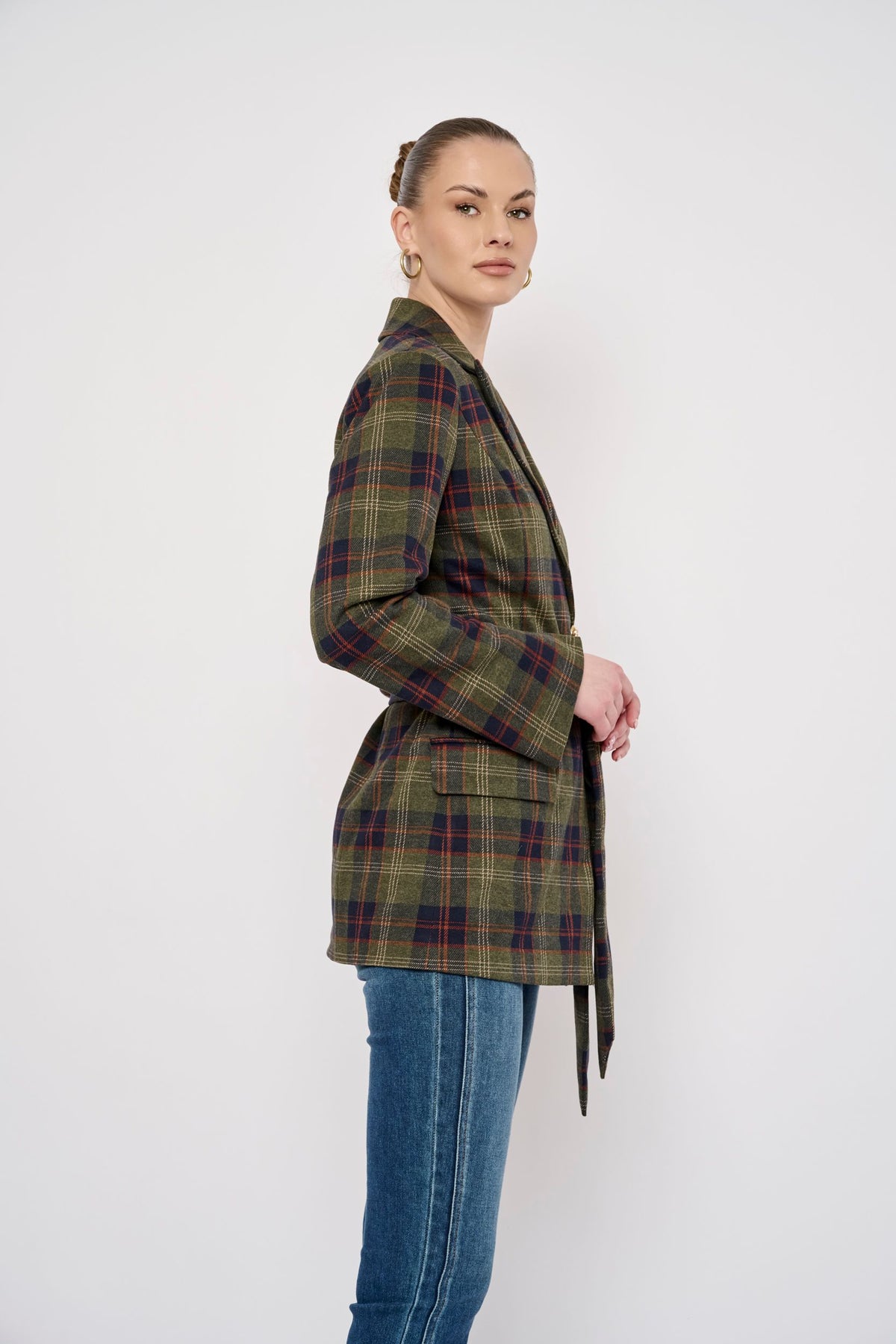 Flora Bea Cianna Jacket | Navy Plaid