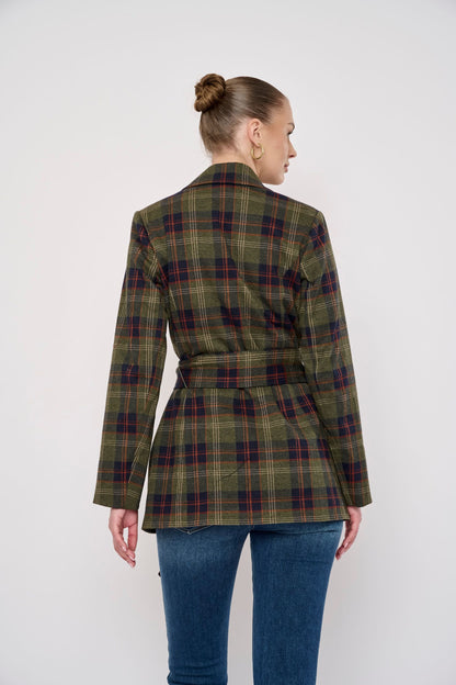Flora Bea Cianna Jacket | Navy Plaid