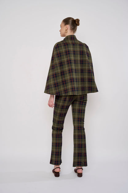 Flora Bea Vince Pants | Navy Plaid