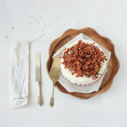 Mango Wood Scalloped Tray | Natural