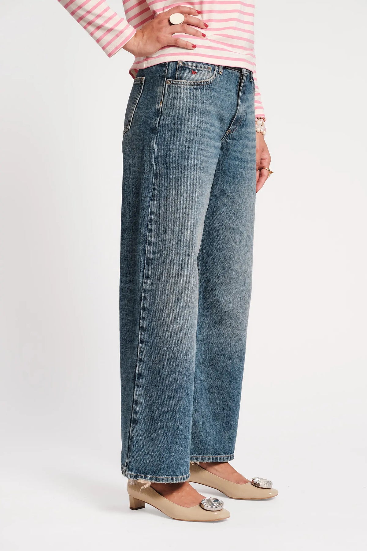 Frances Valentine Jessie Medium Rise Denim Jean | Medium Wash