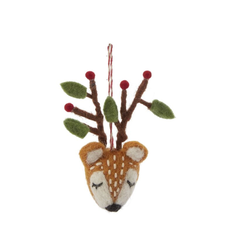 Dapper Don Felt Reindeer Ornament