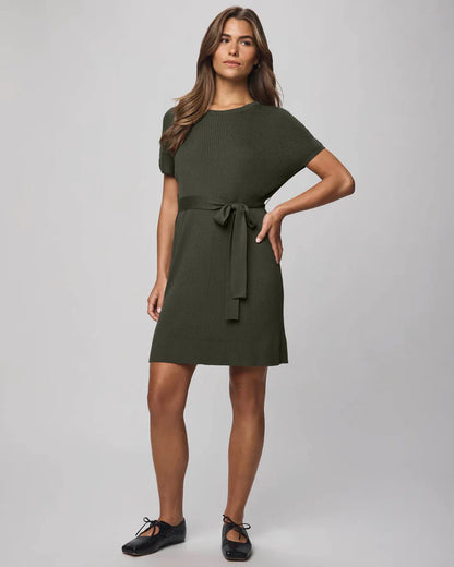 Splendid Georgie Mini Dress in Spruce Green