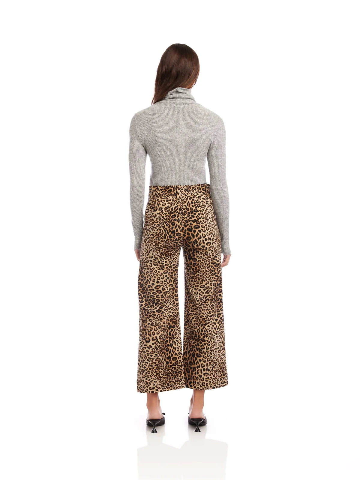 Rylee Cropped Pant in Leopard Corduroy