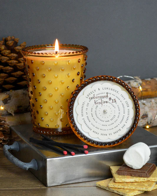 Simpatico Cedarwood Bonfire Hobnail Candle