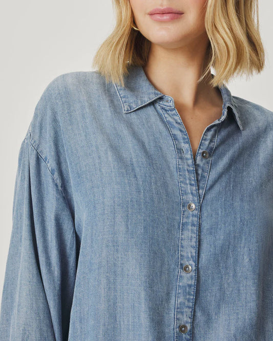 Splendid Indigo Button Down Top