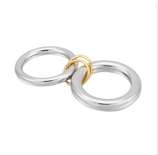 Preston Two Tone Stacked Ring | Size 8