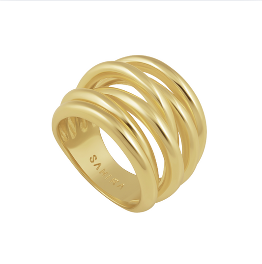 Lennon Multi Layered Ring | Gold Size 7