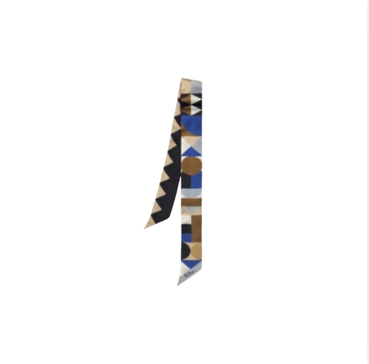 Echo Modernist Geo Silk Ribbon Scarf | Multi
