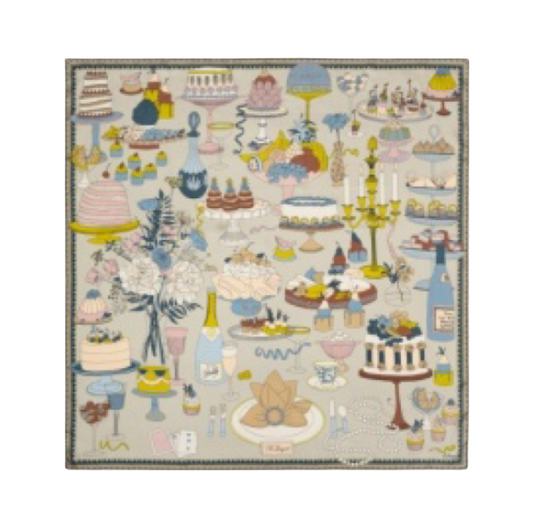 Echo The Banquet Series Silk Scarf | Pebble