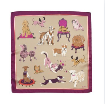 Echo Doggie Daycare Silk Scarf | Dusty Rose