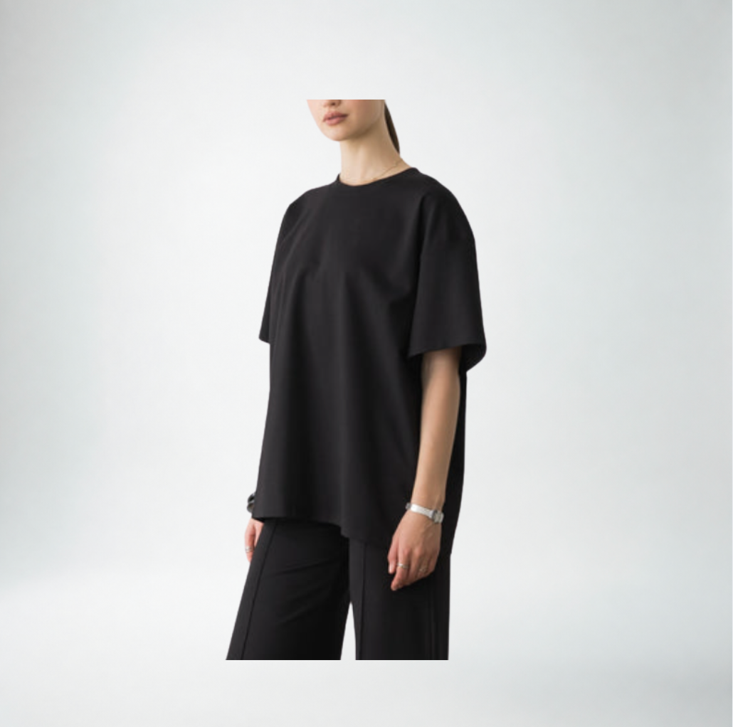 Ripley Rader Ponte Knit Big Shirt | Black