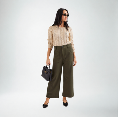 Fifteen Twenty Rylee Cropped Pants | Olive