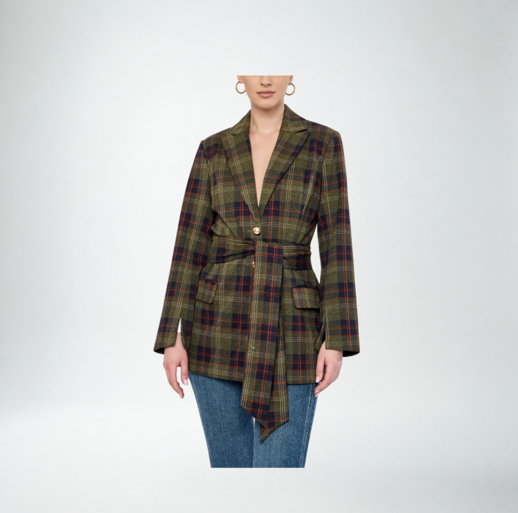 Flora Bea Cianna Jacket | Navy Plaid