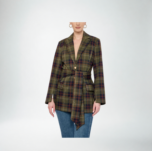 Flora Bea Cianna Jacket | Navy Plaid