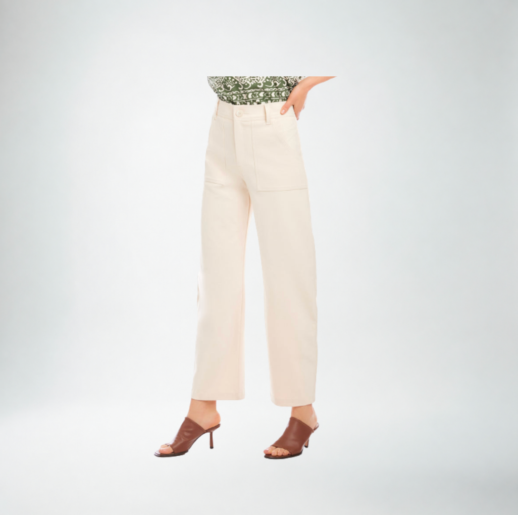 Fifteen Twenty Barrel Leg Pant | Cream