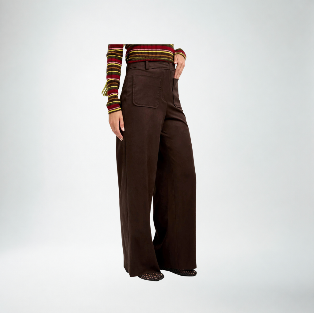 Trina Turk Zinn Pant | Cioccolato Cio Suede