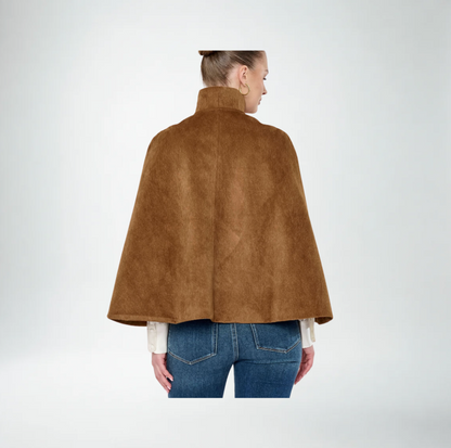 Flora Bea Sage Cape | Camel Suede