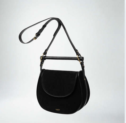 Sancia Babylon Moderne Hand Bag | Black Suede