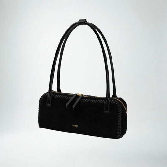 Sancia Kotli Hand Bag | Black Suede