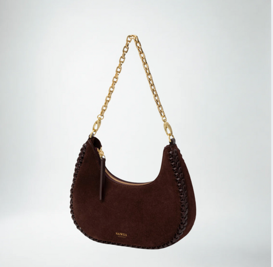 Sancia Zatka Hand Bag | Espresso Suede