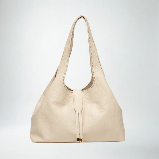 Laggo Mini Chloe Tote | Beige Leather