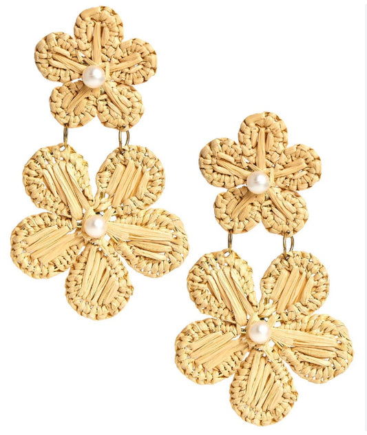 Lisi Lerch Marigold Natural Raffia Earring