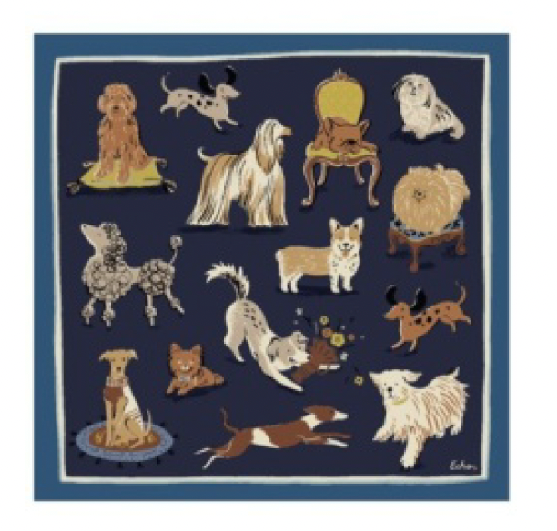 Echo Doggie Daycare Bandana Silk | Navy