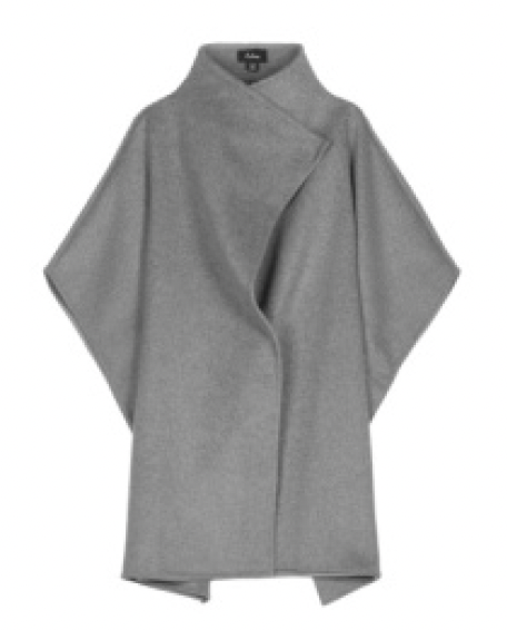 Echo Collar Ruana Wrap | Grey Heather