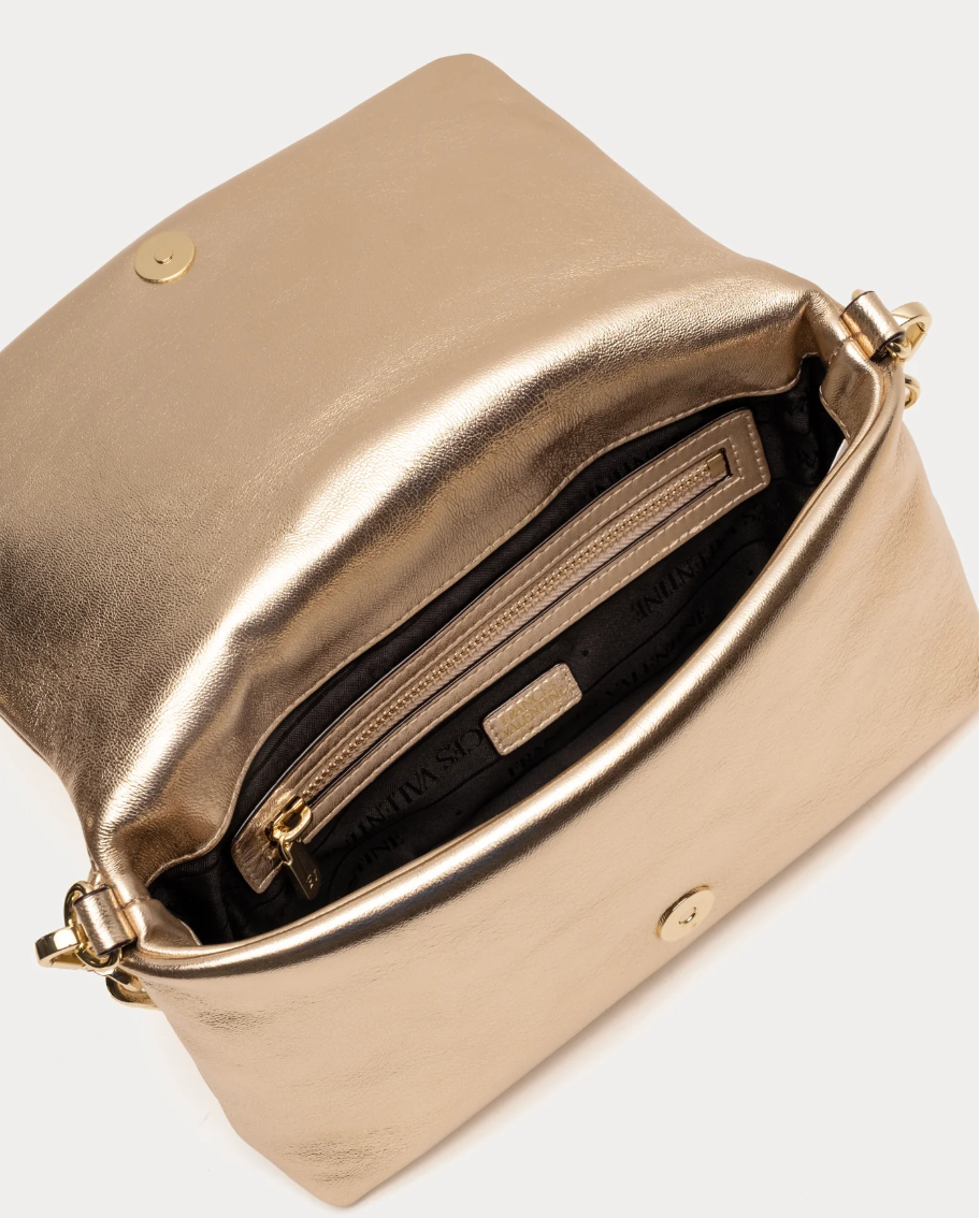 Frances Valentine Small Effie Nappa Bag | Lambskin Leather Platino
