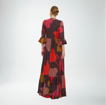 Oliphant Hague Print Dress | Brown