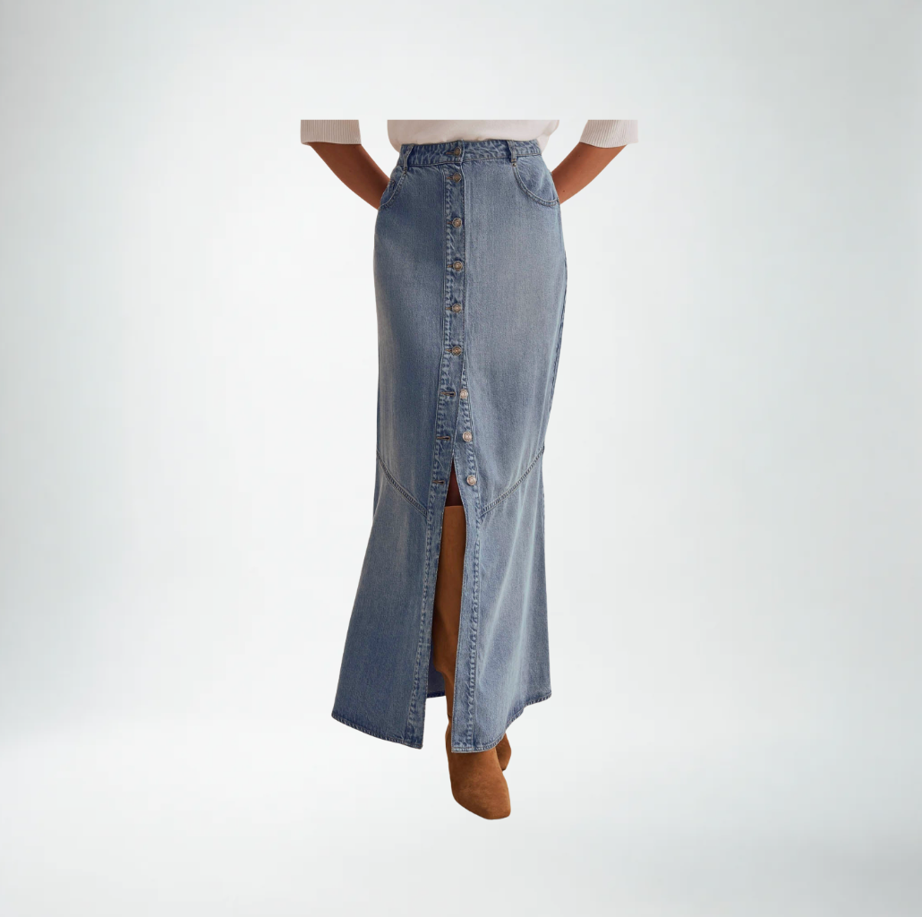 Splendid Lounge Front Slit Skirt | Denim