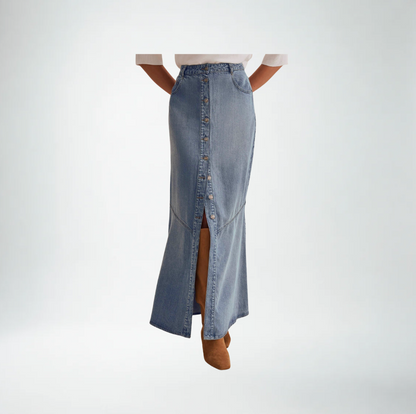 Splendid Lounge Front Slit Skirt | Denim