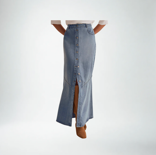 Splendid Lounge Front Slit Skirt | Denim