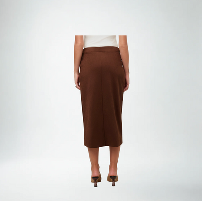 Fifteen Twenty Penelope Wrap Skirt | Brown Suede