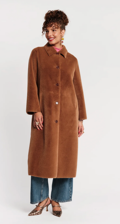 Frances Valentine Paulette Faux Fur Coat | Camel