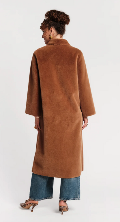 Frances Valentine Paulette Faux Fur Coat | Camel
