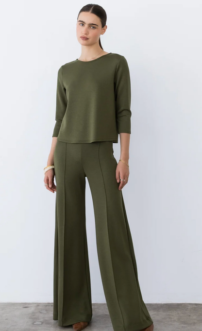 Ripley Rader Scuba Wide Leg Pant | Olive