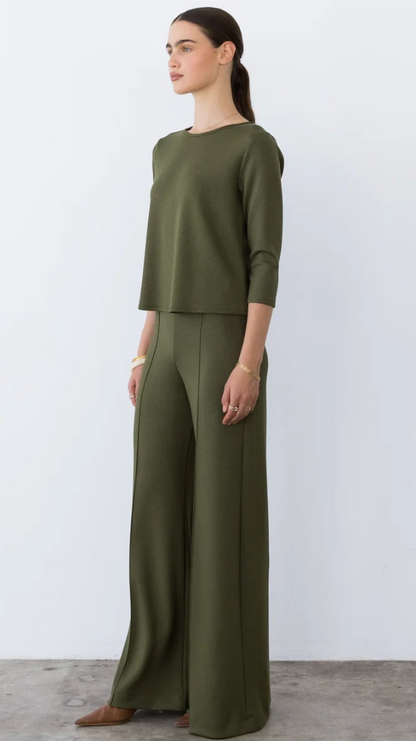 Ripley Rader Scuba Wide Leg Pant | Olive
