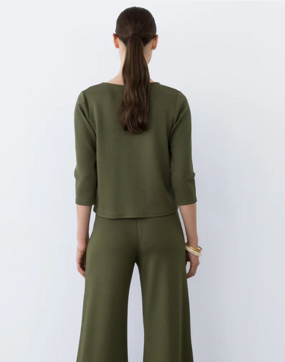 Ripley Rader Scuba 3/4 Sleeve Top | Olive