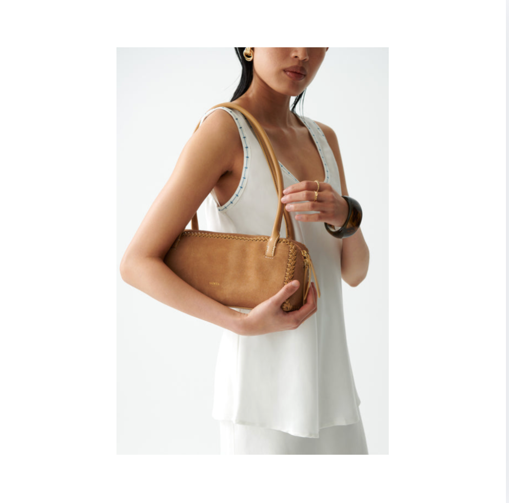 Sancia Kotli Hand Bag | Cashew Suede