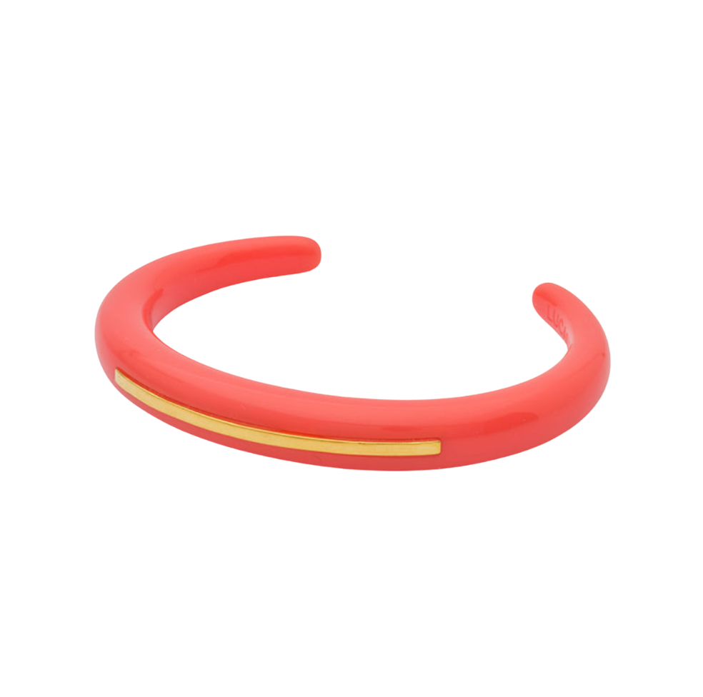Lucas Jack Skinny Cuff | Coral + Gold