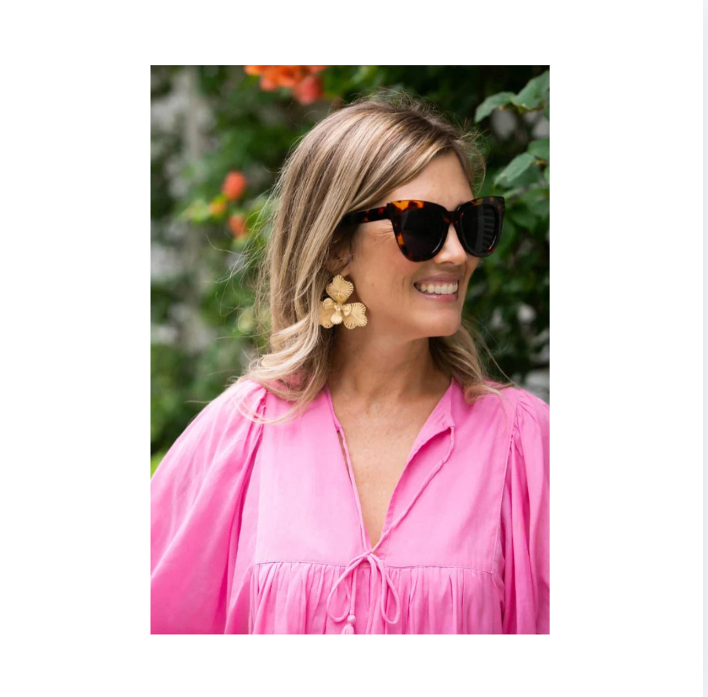 Lisi Lerch Kaia Raffia Flower Earring | Natural