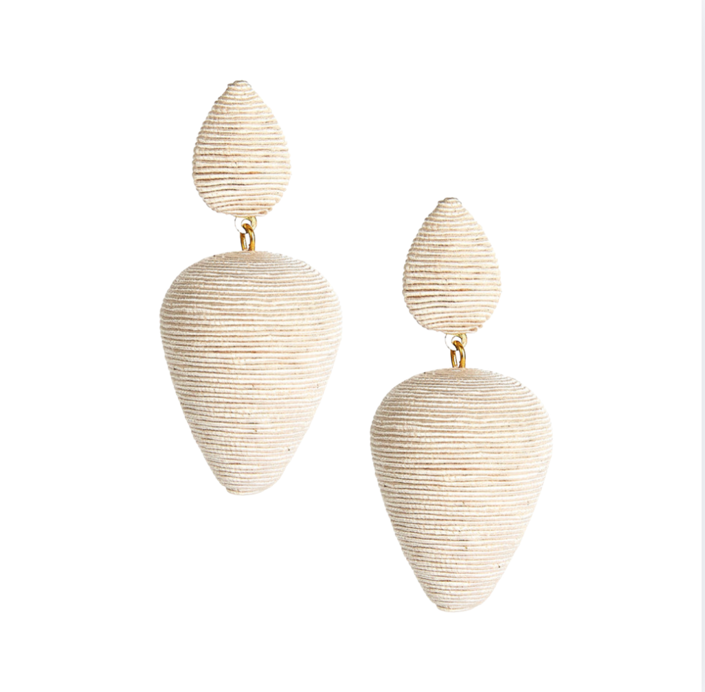 Lisi Lerch Rory Silk Wrapped Earrings | Off White