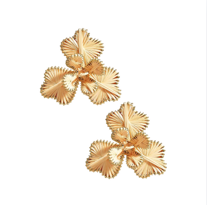 Lisi Lerch Kaia Raffia Flower Earring | Natural