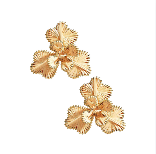 Lisi Lerch Kaia Raffia Flower Earring | Natural