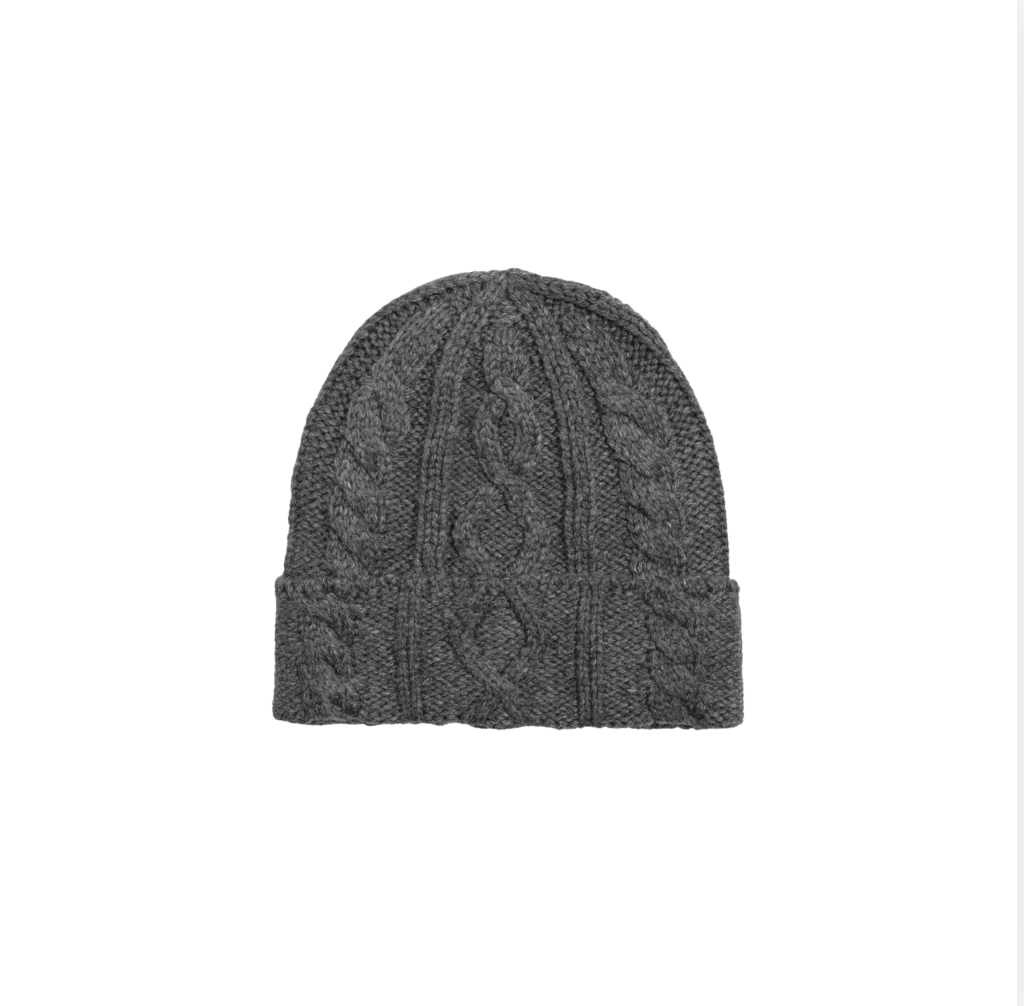Mixed Cable Beanie | Charcoal