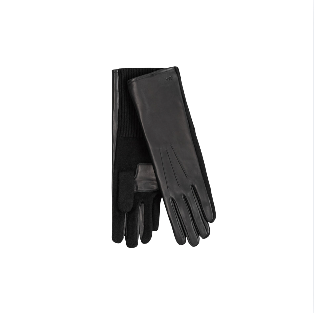 Echo Long Leather Glove | Black