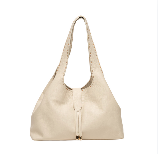 Laggo Mini Chloe Tote | Beige Leather