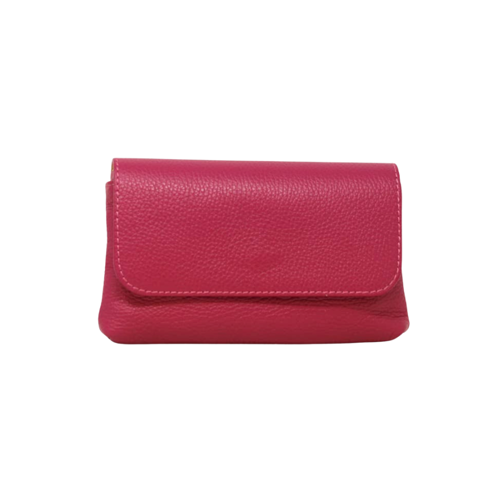 German Fuentes Crossbody Clutch | Fuschia Leathet
